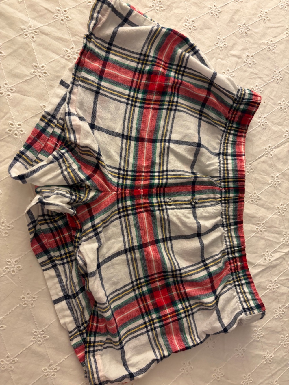 Wondershop Plaid Cotton Shorts in Red, White & Navy